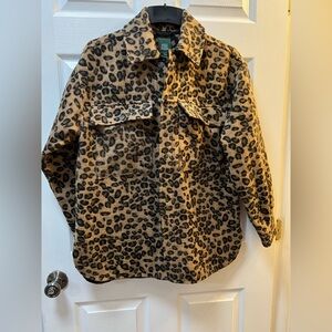 Womens Cheetah Shacket. Size Small.